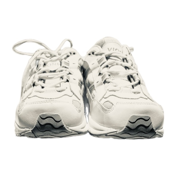 Vionic Women’s Comfort White Leather Arch Support Walking Sneakers – Size 10 - Picture 2 of 4